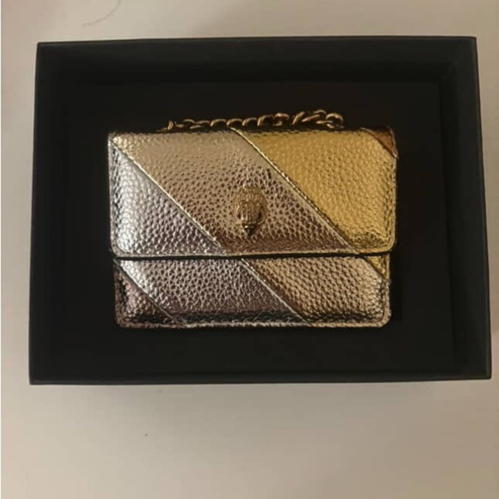 Chic Gold and Silver Wallet with Chain